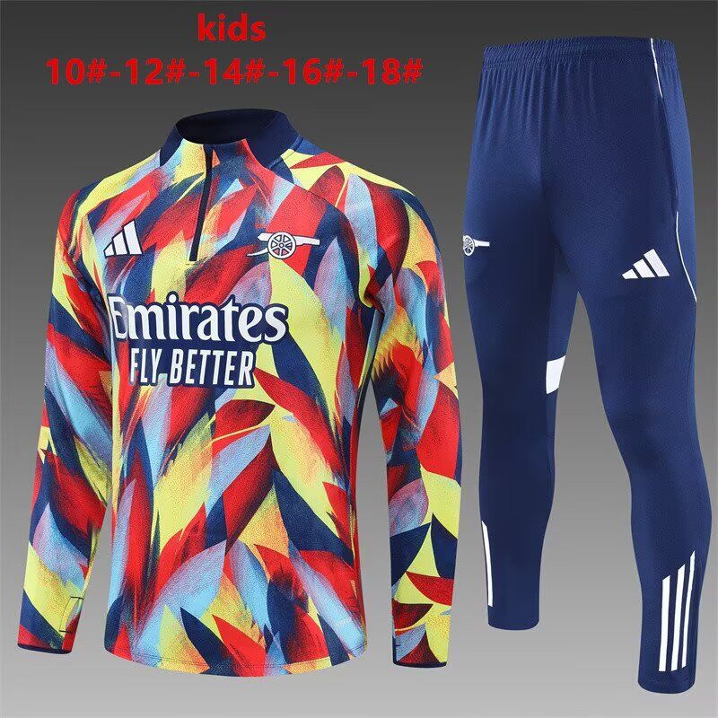 Kids Arsenal 25/26 Tracksuit - Yellow/Red